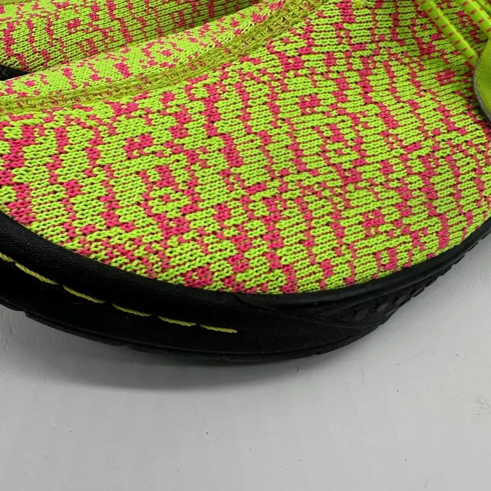 J Sport Carly Knit and Bungee Green and Pink High Top Womens Sneaker Size 9